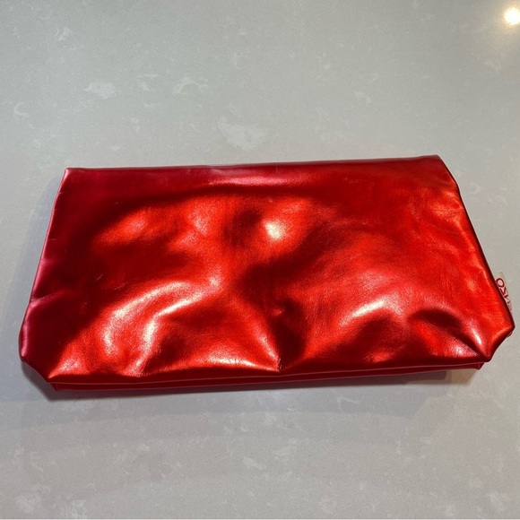 KENZO RED SHINNY MINI BAG POUCH MAKEUP BAG PURSE - Picture 5 of 13